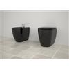 Ceramica gsg Sanitari like filomuro senza brida neri lucidi con sedile softclose di Ceramica GSG