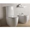 CERAMICA GSG Sanitari Like monoblocco senza brida con sedile sottile softclose cm. 69 - Cod. Articolo: LKMBL000+LKCIMBL000+ACS82+LKBI01000+LKCOPRSLTICR000