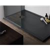 Tamanaco Piatto doccia 80x100 h.3,3 in marmoresina con bordo antracite Flat di Tamanaco
