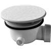 Ceramica azzurra Piletta con sifone per piatto doccia 90 mm con tappo in ceramica bianco opaco di Ceramica Azzurra