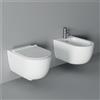 CERAMICA ALICE Sanitari Unica sospesi senza brida cm. 55x35 con sedile sottile softclose - Cod. Articolo: 32240101+32250101+MC2201ES