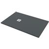 BAGNOEXPERT Piatto doccia 80x110 Marmo Resina Slim H2,8 Ardesia Effetto Grafite Opaco - Cod. Articolo: BPMARFSTON8011