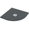 Bagnoexpert Piatto doccia 90x90 h.2 8 angolare in marmo resina effetto pietra grafite opaco Ardesia
