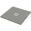 Bagnoexpert Piatto doccia 100x100 h.2,8 in marmo resina effetto pietra grigio opaco Ardesia