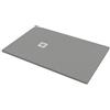 Bagnoexpert Piatto doccia 70x90 h.2,8 in marmo resina effetto pietra grigio opaco Ardesia