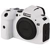 FIRST2SAVVV Custodia in silicone per Canon EOS R6 con design texture antiscivolo (bianca)