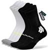 BRISIRA Coolmax Bamboo 3 Paia Calze Running Uomo Calzini Compressione da Corsa Trekking Uomo Con Traspiranti Cuscini di Supporto Anti-Vesciche, Sportivi Taglia 35-51