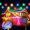 Realky Luci Solari da Giardino, 60LED/13.2M/8Modalità Catena Luminosa Esterno, IP65 Impermeabile Luci Esterno Energia Solare per Festa, Campeggio, Balcone, Matrimonio(Multicolore+ Funzione di Memoria)