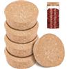 BENECREAT 8 pz Tappi per Bottiglia in Sughero, Tappo di Sughero, Tappi di Ricambio per Vino, Bottiglie Decorative, Vasi, Arts, DIY Artigianato, 65mm di Diametro