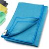 ELEXACLEAN Panno asciugatutto microfibra, panno a nido d'ape premium (2 pezzi, 60x40 cm, blu) molto morbido per auto, vetro, cucina, stoviglie e bagno
