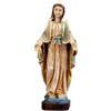 DRW Figura Vergine Miracolosa in Resina Stile Legno Antico Dipinto a Mano 12 cm