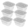 Rotho Set di 6 scatole per congelatore da 0,25 l con coperchio, plastica (PP) senza BPA, trasparenti, 6 x 0,25 l (11,2 x 7,8 x 5,9 cm)
