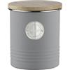 Typhoon Living - Contenitore ermetico per Zucchero con Coperchio in bambù, 1 l, Colore: Grigio