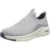 Skechers Arch Fit Ascension, Scarpe senza lacci Uomo, Grigio (Grey Knit Synthetic Trim), 44 EU