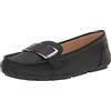 Calvin Klein Lydia, Mocassino Donna, Pelle Nera tamburata 002, 39 EU