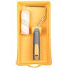 Hardy Working Tools Set 3 pezzi: rullo 10 cm Maxprofi con vaschetta 15x29 cm. Modello 15 mm per vernici acriliche con serbatoio, 11 mm per siliconiche e poliammide professionale.
