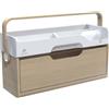 ALBA Organizer portatile da scrivania Ergobox S - 42,5 x 23 x 15 cm - legno/PET/ABS - legno/bianco/grigio - Alba