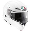 AGV Compact ST ECE 22-05 Solid Casco Moto Modulare Doppia omologazione ECE 22-05 P/J con Visierino Parasole, Bianco, S