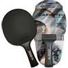 Donic-Schildkröt Racchetta Tennis da Tavolo CarboTec 7000, 100% Carbonio, Manico Concavo, Spugna da 2,3 mm, Gomma Liga-ITTF, 758216 Unisex-Adulto, Nero/Rosso/Marrone, Taglia Unica