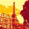 International Graphics - Immagine finita - Dominique, Massot - ''Tour Eiffel Sur les Quais''- 30 x 30 cm - Stampa diretta su acrilico