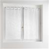 douceur d'Intérieur coppia destra passanti effetto lino Tisse haltona, Poliestere, Bianco, 120 x 60 cm