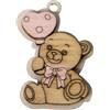 Ingrosso e Risparmio Bomboniere Nascita 36 PZ Applicazione in Legno Orsetto con Palloncino Cuore Rosa Segnaposto Bimba Battesimo Femminuccia Primo Compleanno Gadget Confettata