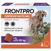 FRONTPRO 6 Compresse Masticabili Antiparassitario per Cani di Peso > 25-50 kg Protegge da Pulci Zecca Uova e Larve Antipulci in Confezione da 6 Compresse da 136 mg di Afoxolaner