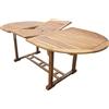 Piushopping TAVOLO DA GIARDINO ALLUNGABILE IN LEGNO ACACIA ESTERNO 200/150x90x75 cm PRANZO