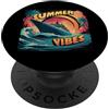 Women's Summer Tops And Shirts Beach Gif Retro Groovy Summer Vibes Beach Vibes Estate Vacanze Donne PopSockets PopGrip Intercambiabile