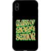 Graduation Gifts, High School Retro Dist Custodia per iPhone XS Max Classe di 2024 Senior Vintage Green Gold School Color Grad