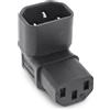 InLine® 16723F - Adattatore di alimentazione IEC 60320 C14/C13, angolo superiore/inferiore, 3 poli