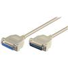 Goobay 50541 Prolunga D-SUB da 25 Pin, Connettore/Presa, Seriale 1:1, Grigio, 1.8 m Lunghezza del Cavo