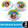 Big Mouth Toys BigMouth Inc Happy Rainbow Beverage Boats (confezione da 3)