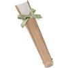 Mopec Verde WA3 Confezione da 6 ventagli Bianchi in Legno Naturale Decorato Fiocco, Normal