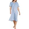 CALIDA Cotone Morbido Camicia da Notte, Allure Blue, Taglia Unica Donna