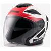 Blauer Casco Moto Jet Blauer JJ01 Doppia Visiera Grafica Bianco Ner