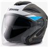 Blauer Casco Moto Jet Blauer JJ01 Doppia Visiera Grafica Nero Bianc