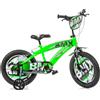 DINO BIKES Bicicletta Bambino 16 BMX Verde con Rotelline Stabilizzatrici