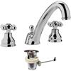Paffoni Miscelatore per lavabo Paffoni Iris con scarico automatico cromato IRV055CR