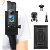 Wiseten Zaino Tracolla Staffa Girevole 360 Gradi con Spallacci Regolabile per GoPro Hero 13/12/11/10/9/8/7/6/5 Balck, DJI Osmo Action 5 Pro 4 3 Insta360 X5 X4 X3 Fotocamera Supporto Zaino Accessori