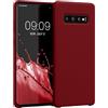 kwmobile Custodia Compatibile con Samsung Galaxy S10 Plus / S10+ Cover - Back Case per Smartphone in Silicone TPU - Protezione Gommata - rosso rabarbaro
