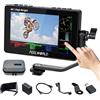 FEELWORLD F5PROX 5.5 Pollici 1600nit Monitor da campo Touchscreen | con batteria F750, HDMI 4K, 3D LUT, forma d'onda e messa a fuoco, per videografi professionisti all'aperto, kit esterno F970
