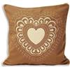 Paoletti Cuscino imbottito in poliestere con bordino ricamato Valantine Heart