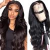 TNICE Body Wave human hair Curly Wigs 13x4 Lace Front 14 inch Natural Color | Body Wave Lace Front Wigs For Black Women Brazilian Virgin Hair With Baby Hair Machine Made Wigs Natural Black 150% Density