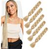 Dcbaboo Extension Capelli per Treccine Africane Biondo Naturale, Extension Treccine Africane 5PCS 500g 60cm Treccia Capelli Finti Sintetici Afro Trecce Ombre Jumbo Braiding Hair Extension Intrecciati