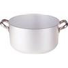 Baldassare Agnelli Pentole Agnelli ALMA10430 Casseruola Alta con Maniglie, Alluminio, Argento, 30 cm
