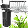 AQQA Filtro per acquario, 4 en 1, pompa filtro per acquario, 450 l/h, filtro interno regolabile per serbatoio fino a 120 l (12 W)