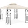 Uniprodo Gazebo da Giardino in Metallo Pergola da Giardino (3 x 3 m, 180 g/m², b