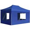 Vidaxl Gazebo Professionale Pieghevole Pareti Alluminio 4,5x3m Blu