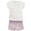 People Wear Organic Pigiama corto in cotone bio Ippocampo - col. bianco/ lilla